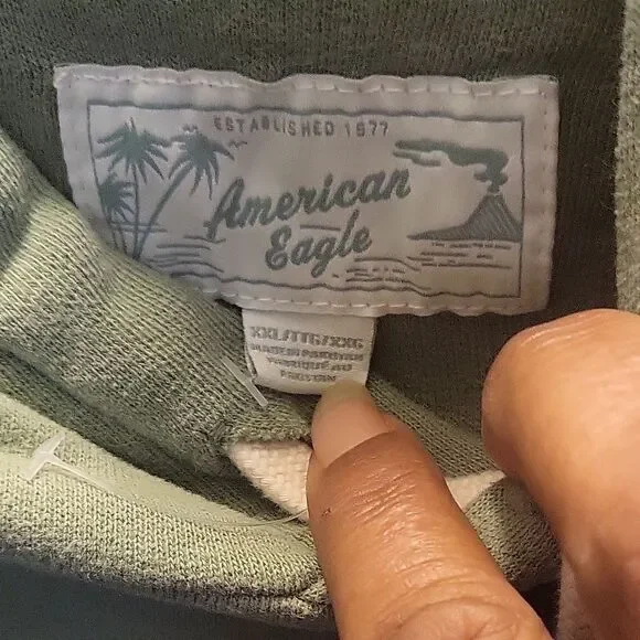 American Eagle Outfitters Olive Hoodie - Picture 2 of 4